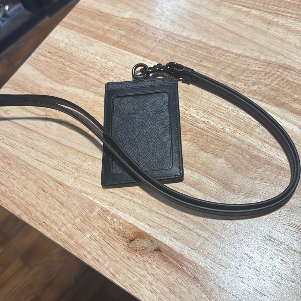 Coach Black Leather ID Card Holder